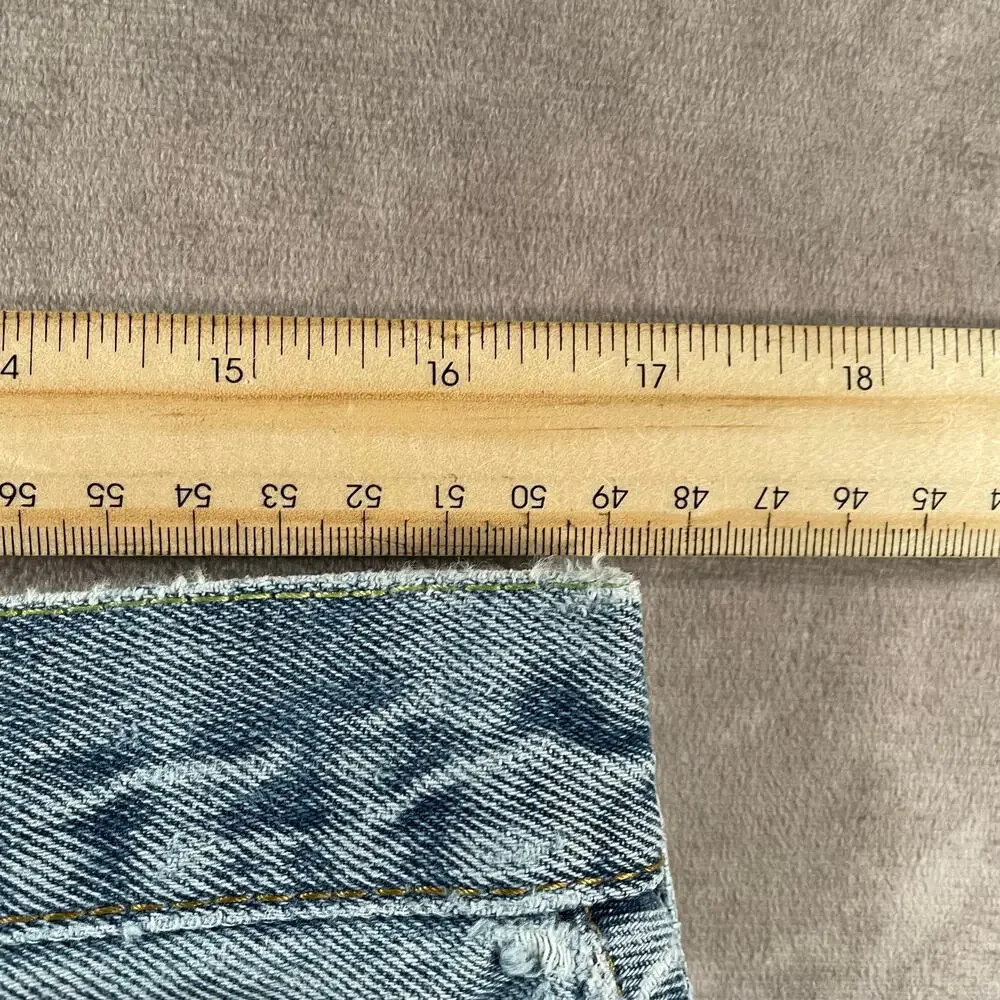 Levi’s 505 Light Wash Denim Jeans 33x27.5 Distress Straight
